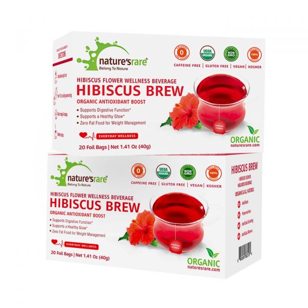 Ceylon Pure Hibiscus Brew in a white package